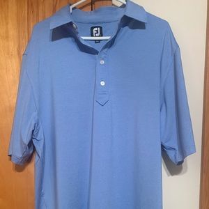 Footjoy FJ Large Blue Golf Polo Short Sleeve Shirt